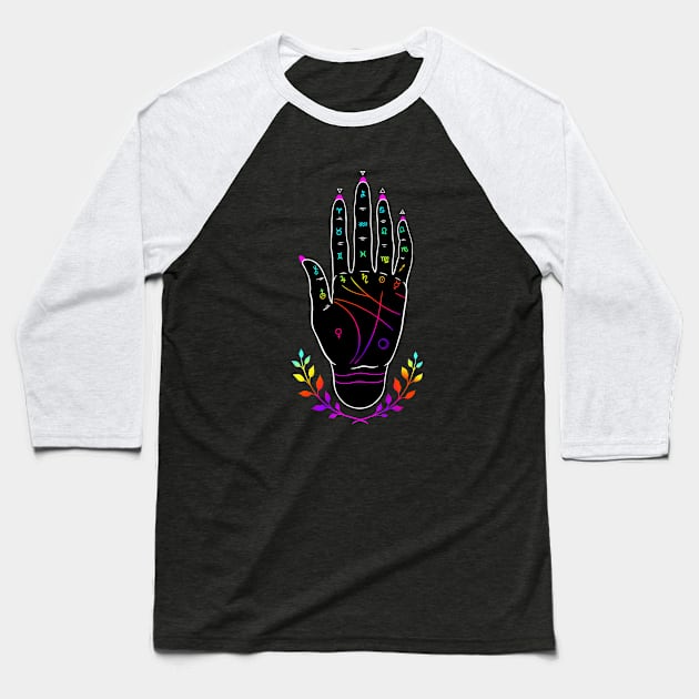 Palmistry hand Baseball T-Shirt by OccultOmaStore